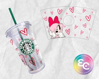 Taza fría reutilizable Minnie Starbucks 24oz SVG, PNG - Descarga digital
