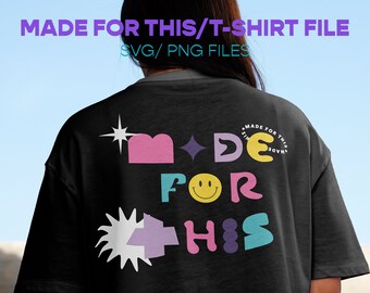 HECHO PARA ESTE archivo de camiseta / svg, png