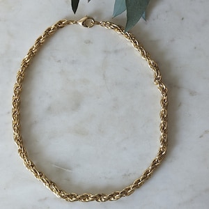 Vintage Gold Tone Rope Chain