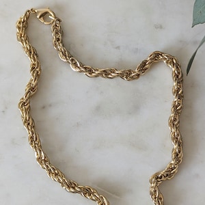 Vintage Gold Tone Rope Chain