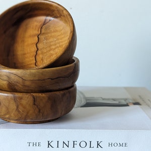 Vintage Wooden Serving Bowls, Set of 3
