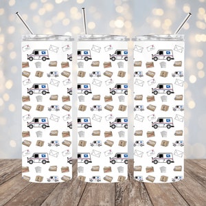 Mail Truck 20oz Digital Sublimation Tumbler Wrap