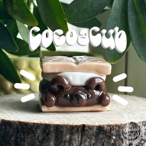 CocoaCub, the S’mores Bear Polymer Clay Desk Friend