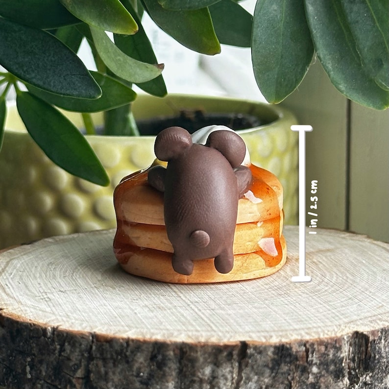 Strawberry Maple Munchkin, the Bear Polymer Clay Desk Friend Etsy