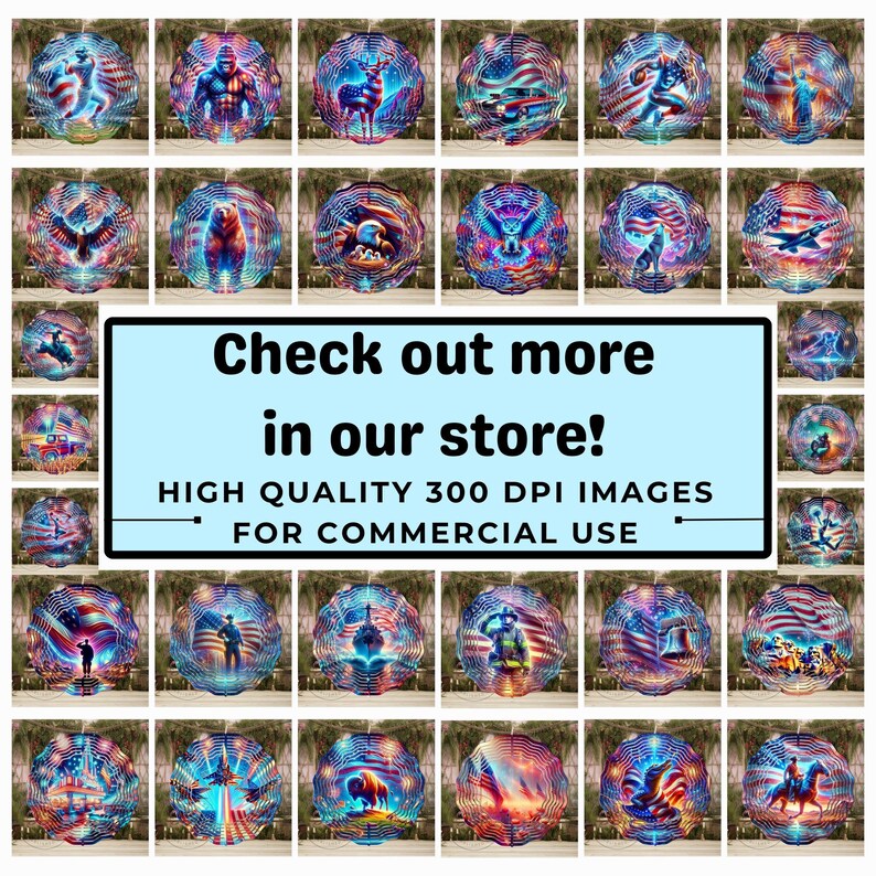 May include: A collection of 36 digital images featuring patriotic designs with red, white, and blue colors. The designs include stars, stripes, eagles, and other patriotic symbols. The images are high quality and suitable for commercial use.