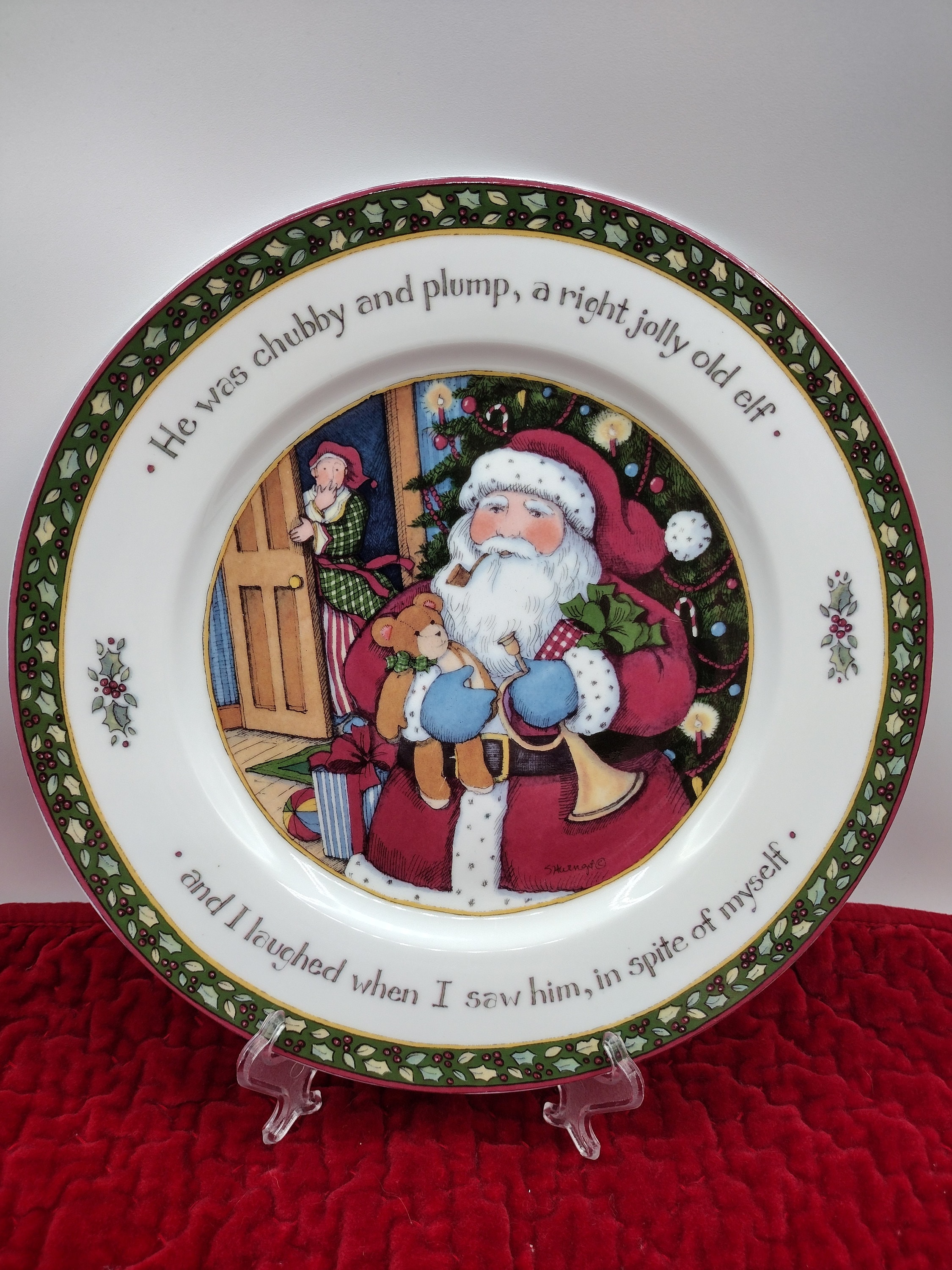 PLATES SUSAN WINGET A Christmas Story Fine Porcelain Dinner Plates by  Portmeirion Studios