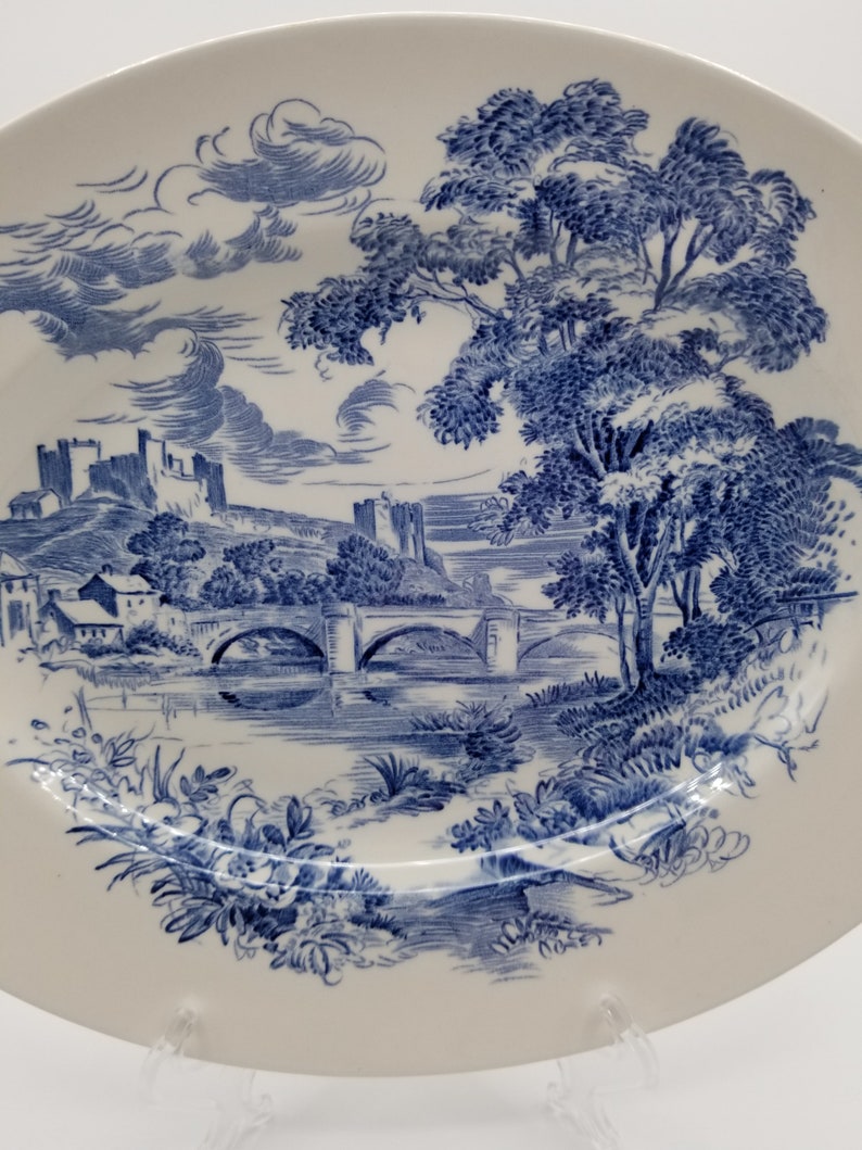 Wedgwood Countryside Platter Oval 12 Inch Blue and White Etsy