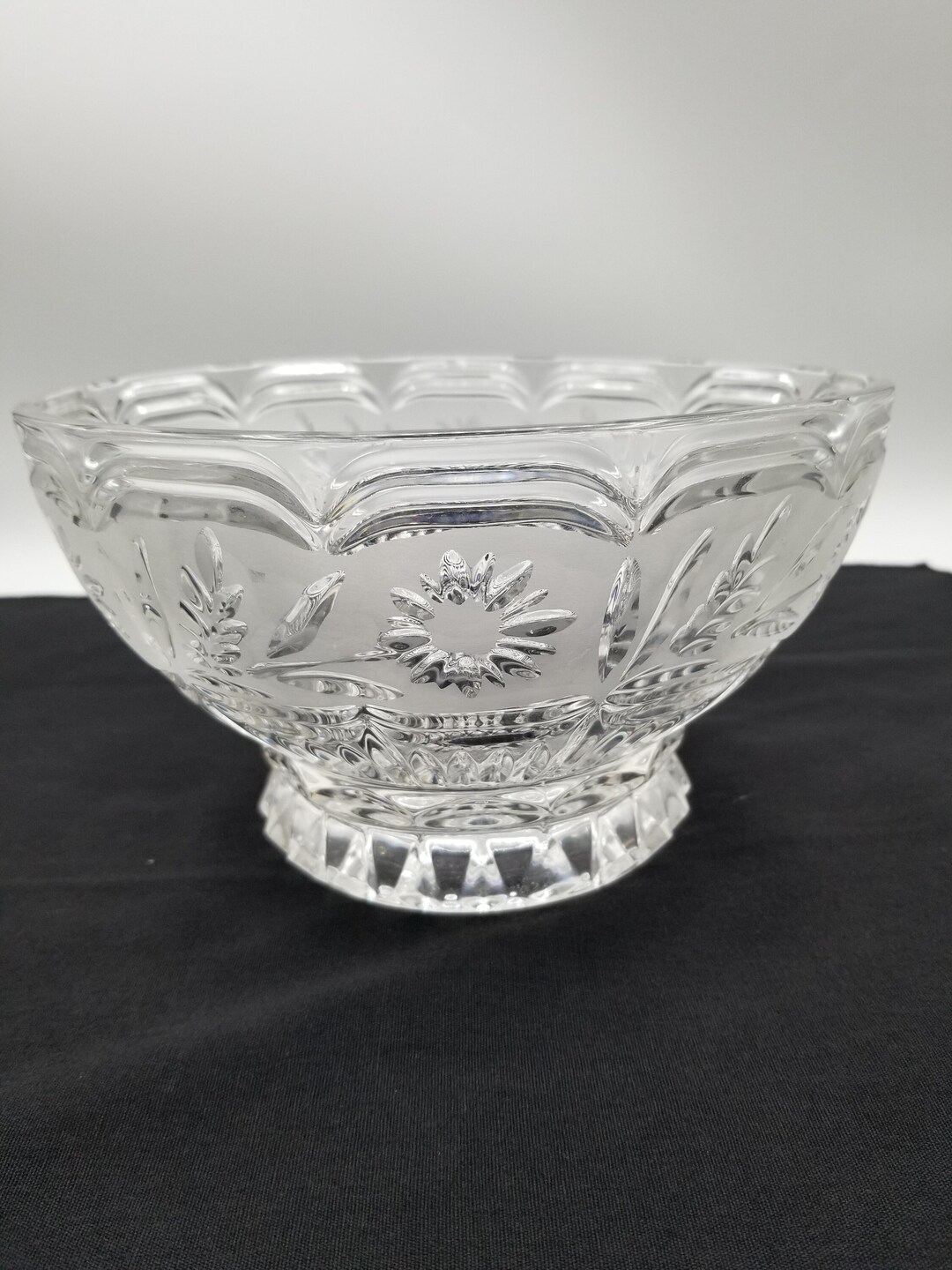 Bowl Zajecar Crystal Fruit Bowl With Sunflower and Wheat Etsy