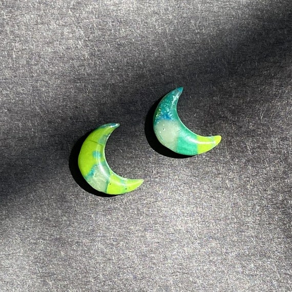 Moon Studs: Festive Greens - image 1