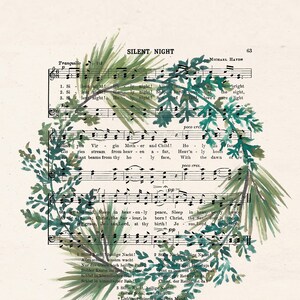 Hymn Art - Instant Download - Christmas Carol - Silent Night