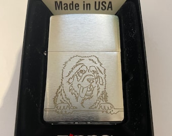 Zippo Encendedor Cromo Pecho con Deseo Grabado de texto Grabado Grabado láser
