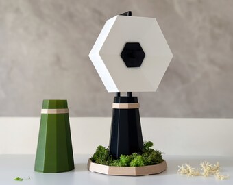 Noir Table Lamp - Chic Geometric RGB LED Lighting for Modern Home Decor