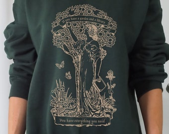 Botanical Sweatshirt Gardening Sweatshirt Librarian Sweatshirt Dark Academia Shirt Crewneck Light Academia Sweatshirt Literary Sweater
