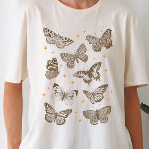 Butterfly Shirt Bug Shirt Insect Shirt Cottagecore Shirt Goblincore Shirt Goblincore Clothing Dark Academia Aesthetic Shirt Cottage Core