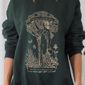 Botanical Sweatshirt Gardening Sweatshirt Librarian Sweatshirt Dark Academia Shirt Crewneck Light Academia Sweatshirt Literary Sweater
