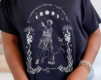 Artemis Greek Mythology Shirt Dark Academia Clothing Greek Statue Celestial Shirt Light Academia Literary Shirt Poet Shirt Literature Shirt