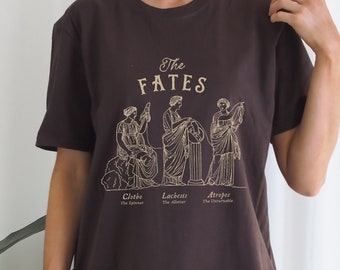 The Fates Greek Mythology Shirt Moirai Greek Goddesses Dark Academia Aesthetic Light Academia Ancient Greece Mythology Literature Tshirt