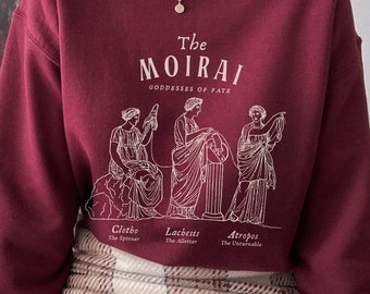 The Fates Greek Mythology Sweatshirt Dark Academia Aesthetic Light Academia Greek Goddess Crewneck Sweater Literary Sweatshirt