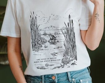 Frog shirt Shakespeare Shirt Cottagecore Shirt Toad Shirt Cottagecore Aesthetic Poet Shirt Poetry Shirt Nature Shirt Goblincore Clothing