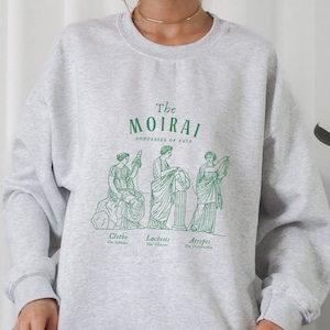 The Fates Greek Mythology Sweatshirt Moirai Greek Goddesses Dark Academia Aesthetic Light Academia Literary Sweatshirt Literature Sweater