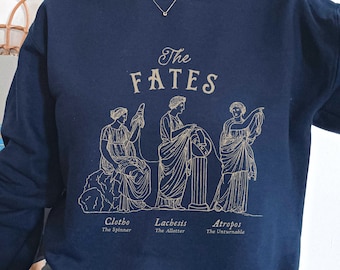 The Fates Greek Mythology Sweatshirt Greek Goddesses Dark Academia Aesthetic Light Academia Literary Sweatshirt Literature Sweater