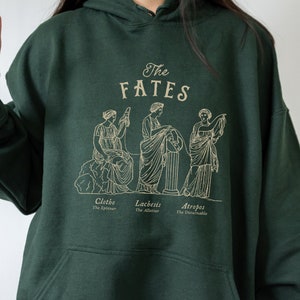 The Fates Greek Mythology Hoodie Moirai Greek Goddesses Dark Academia Aesthetic Light Academia Ancient Greece Mythology Literature Hoodie