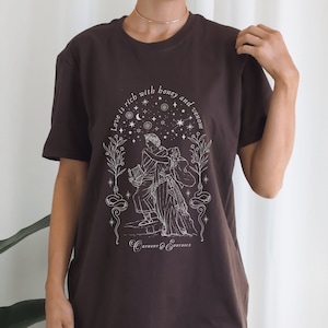 Orfeo Euridice Mitologia greca Camicia Dark Academia Abbigliamento Statua greca Camicia celeste Camicia letteraria Light Academia Camicia letteraria