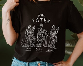 The Fates Greek Mythology Shirt Moirai Greek Goddesses Dark Academia Aesthetic Light Academia Ancient Greece Mythology Literature Tshirt