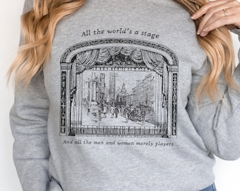 Shakespeare Sweatshirt Bookish Sweatshirt Poet Sweatshirt Literature Sweatshirt Light Academia Literary Sweatshirt Shakespeare Gifts