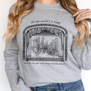 Shakespeare Sweatshirt Bookish Sweatshirt Poet Sweatshirt Literature Sweatshirt Light Academia Literary Sweatshirt Shakespeare Gifts