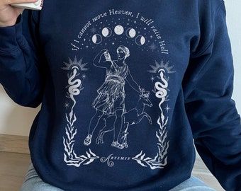 Artemis Greek Mythology Dark Academia Clothing Greek Statue Virgil Celestial Sweatshirt Light Academia Literary Sweater Poet Sweatshirt