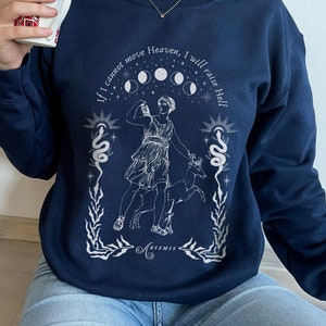 Artemis Greek Mythology Dark Academia Clothing Greek Statue Virgil Celestial Sweatshirt Light Academia Literary Sweater Poet Sweatshirt