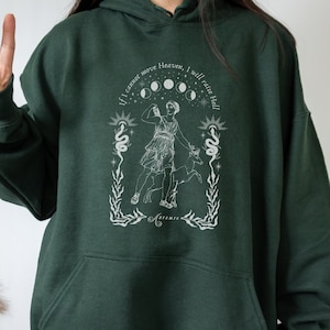 Artemis Hoodie Greek Mythology Dark Academia Clothing Greek Goddess Greek Statue Virgil Celestial Hoodie Light Academia Literary Hoodie