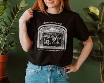Shakespeare Shirt Funny Frog Poet William Shakespeare Quote Tshirt Cottagecore Ice Skating Light Academia Literary Librarian Play Theatre