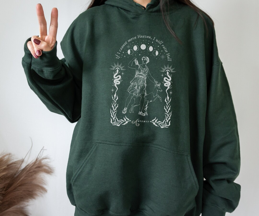 Artemis Hoodie Greek Mythology Dark Academia Clothing Greek Goddess Greek Statue Virgil Celestial Hoodie Light Academia Literary Hoodie Etsy