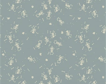 Tiny Treaters Skeletons in Gray by Jill Howarth for Riley Blake fabrics fabric by the yard C10483