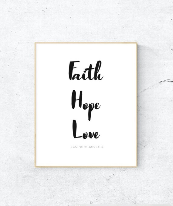 1 Corinthians 13:13 PRINTABLE Bible Verse Christian Wall Art - Etsy