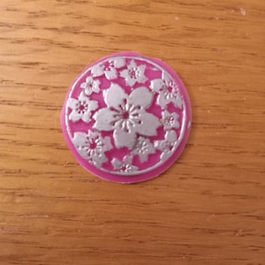 Sigilli in cera di fiori Sakura rosa e argento (Set di 6)
