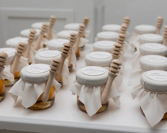 Honey Jar Wedding Favors | Honey Jar Wedding Favors | Honey Guest Gifts | Honey Gifts | Wedding Favor Jars