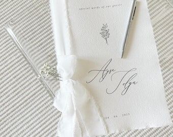 Handmade Wedding Guestbook | Personalized Guestbook | Guestbook Wedding | Custom Guest Book