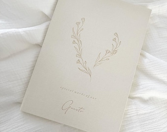 Linen wedding guestbook