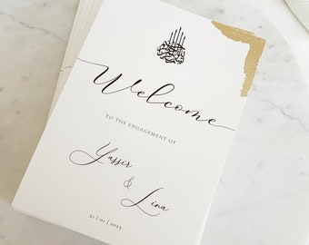 Islamic wedding table card