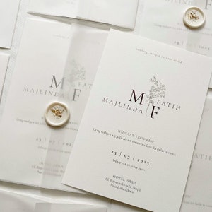 Wedding invitation with waxseal