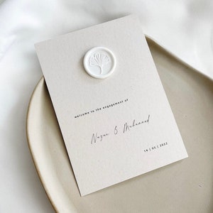 Cartões de mesa com selo | cartões de mesa | Hochzeit Tischkarte