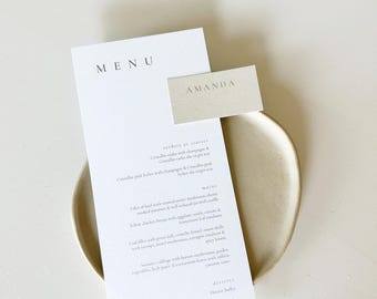Luxury menu cards for weddings – Wedding day menu card – Hochzeit menu card – 210x99 mm