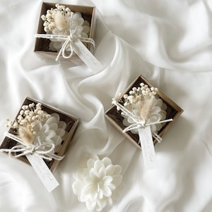 Flower candle favors | Wedding flower candle gift