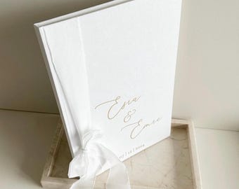 Linen Guestbook | Wedding Guestbook linen | Ani Defteri | Gästebuch hochzeit