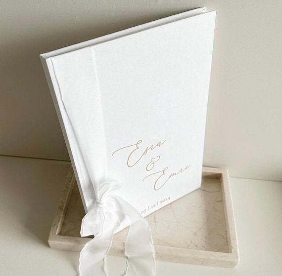 Linnen Gastenboek | Wedding Guestbook linen | Ani Defteri | Gästebuch hochzeit