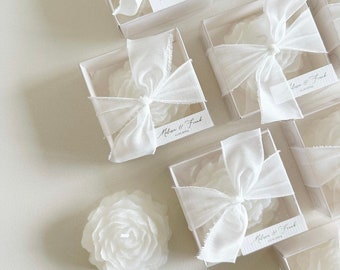 Wedding flower candle gift | Flower candle wedding favors | Mum hediyelik | Hochzeit geschenke