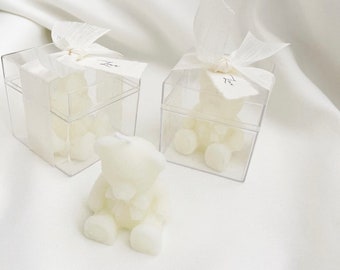 Birth Thank You Gifts Bear Candle | Birth Gift Bear Candle | Bärenkerze Geburt Geschenke | Baby Shower Favors | Newborn Candle Gift